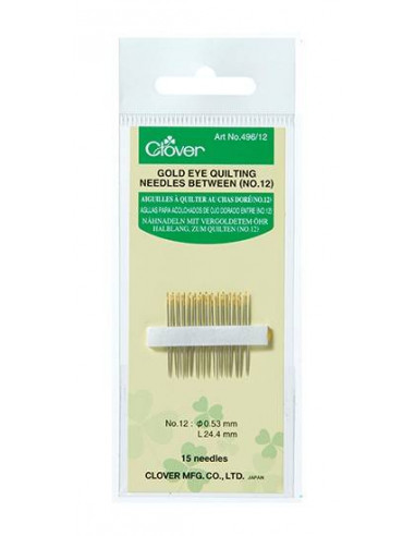 Clover, Aghi Gold Per Quilting n° 12 - 15 pz Clover - 1