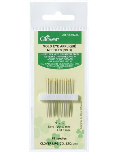 Clover, Aghi Gold Per Applique n° 9 - 15 pz Clover - 1