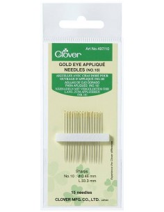 Clover, Aghi Gold Per Applique n° 10 - 15 pz Clover - 1