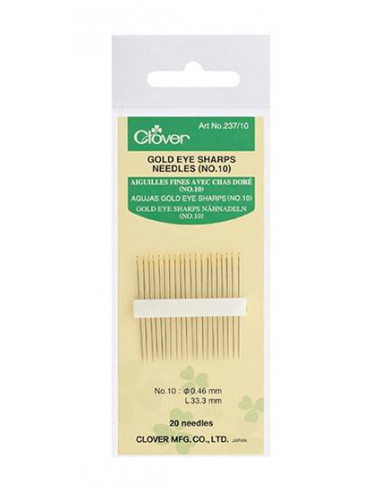 Clover, Aghi Gold Per Quilting n° 10 - 20 pz Clover - 1