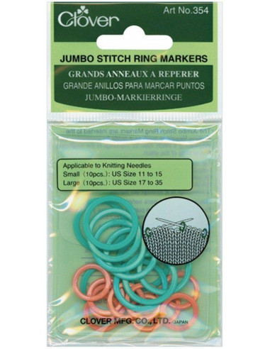 Clover, Anelli Ferma Maglia Jumbo (20 Pz) Clover - 1