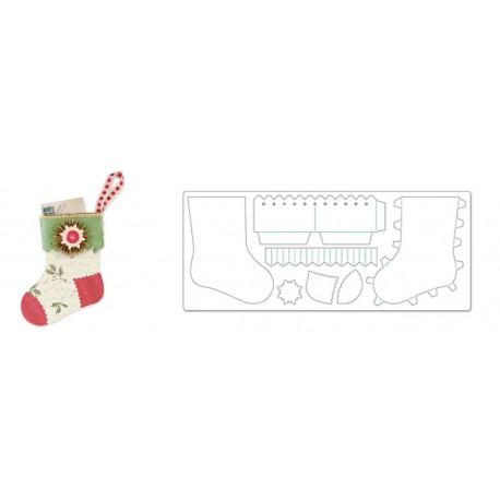 Bigz XL Die - Stocking Gift Holder by Brenda Walton Ellison - 1