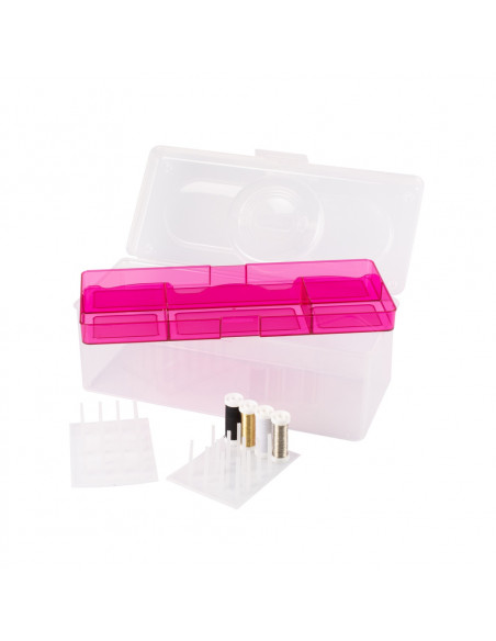 Bohin, Contenitore Porta Lavoro con 2 Porta Rocchetti - 34 x 14 x 14 cm Bohin - 2