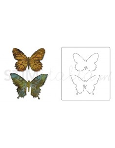Bigz™ Die w/Texture Fades™ - Butterfly Duo by Tim Holtz® Ellison - 1
