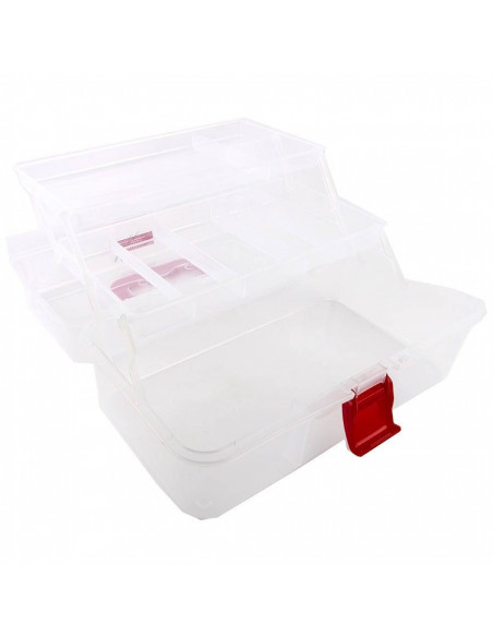 Bohin, Valigetta Organizer Porta Attrezzi per il Cucito con 2 Ripiani, Trasparente - 30 x 17 x 14 cm Bohin - 2