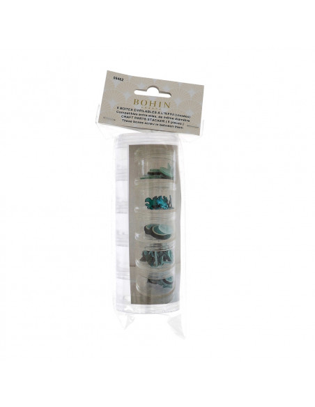 Bohin, Piccoli contenitori trasparenti impilabili - 50mm, 5pz Bohin - 2