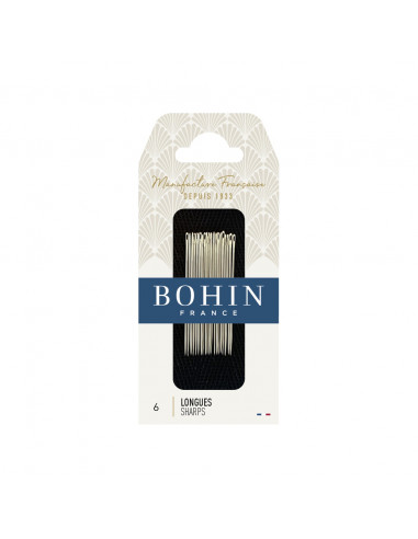 Bohin, Aghi Longues Lunghi con Punta Sottile A1F per Cucito a Mano n.6 - 20pz Bohin - 1