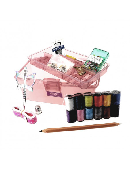 Bohin, Bauletto Regalo - Kit Valigetta + Accessori di Cucito per Bambina Bohin - 2