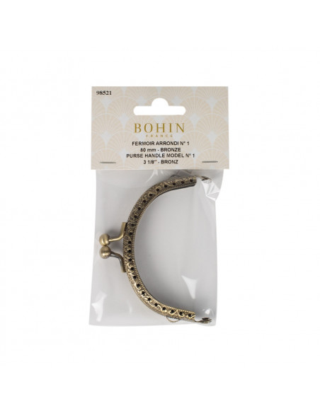 Bohin, Chiusura Clutch Curva per pochette, in bronzo lavorato - 8 cm Bohin - 2