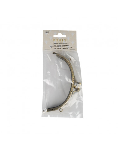 Bohin, Chiusura Clutch Curva per borse con Doppia Apertura, in bronzo lavorato - 12 cm Bohin - 2
