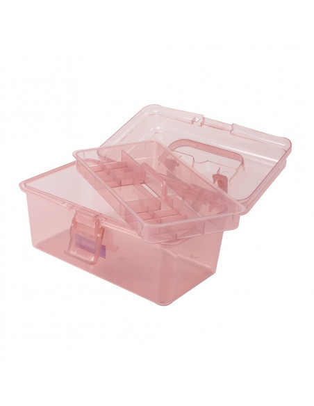 Bohin, Valigetta Organizer Porta Attrezzi per il Cucito con 1 Ripiano, Rosa Antico - 20 x 10 x 11 cm Bohin - 1