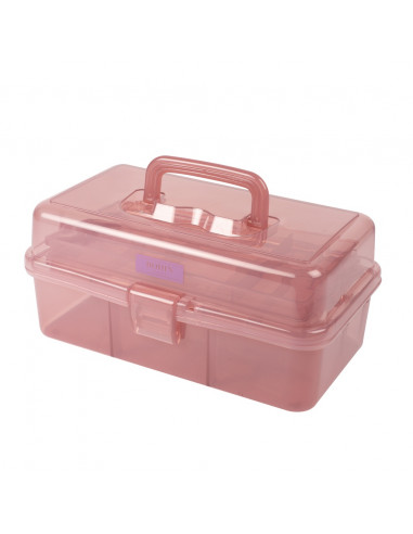 Bohin, Valigetta Organizer Porta Attrezzi per il Cucito con 1 Ripiano, Rosa Antico - 20 x 10 x 11 cm Bohin - 2