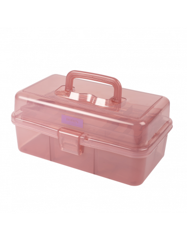 Bohin, Valigetta Organizer Porta Attrezzi per il Cucito con 2 Ripiani, Rosa Antico - 30 x 17 x 14 cm Bohin - 1