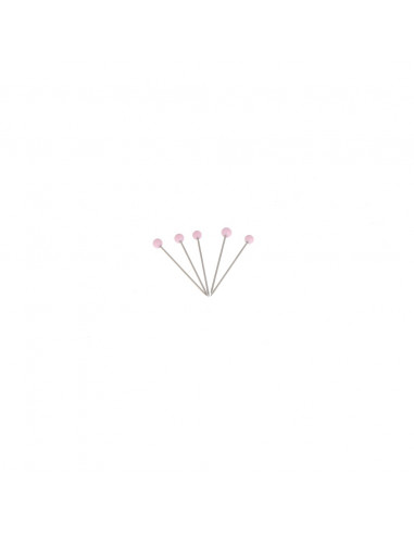 Bohin, Spilli con Testa Vetro di Murano Rosa 30x0.60mm - 80 pz Bohin - 2