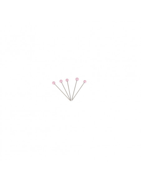 Bohin, Spilli con Testa Vetro di Murano Rosa 30x0.60mm - 80 pz Bohin - 2