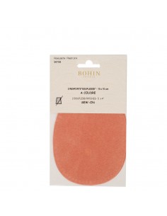 Bohin, Toppe da Gomito Scamosciate 13 x 10 cm, Rosa Pesca Bohin - 1 2