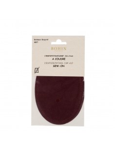 Bohin, Toppe Ovali Scamosciate 9,5x14 cm, Bordeaux Bohin - 1 2
