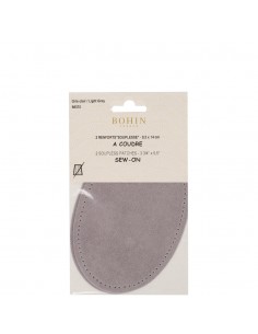 Bohin, Toppe Ovali Scamosciate 9,5x14 cm, Grigio Chiaro Bohin - 1 2