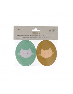 Bohin, Toppe Ovali da Applicare con Ferro da Stiro 9,5x7,5cm, Gatto Bohin - 1 2
