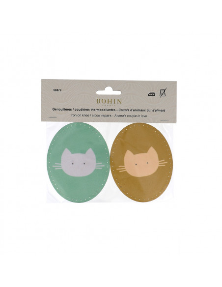 Bohin, Toppe Ovali da Applicare con Ferro da Stiro 9,5x7,5cm, Gatto Bohin - 2
