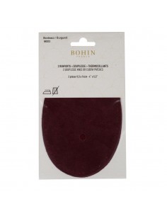 Bohin, Toppe Ovali Scamosciate 9,5x14 cm, Bordeaux Bohin - 1 2