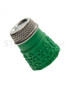 Bohin, Ditale per Quilting in Silicone e Testa Piatta in Ottone Nickelato - Verde misura XL Bohin - 1