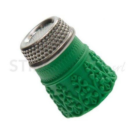 Bohin, Ditale per Quilting in Silicone e Testa Piatta in Ottone Nickelato - Verde misura XL Bohin - 1