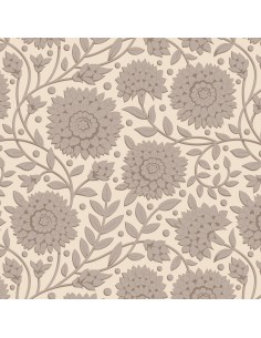 Tilda Windy Days Aella Grey, Tessuto Panna con Fiori Grigio Tilda Fabrics - 1