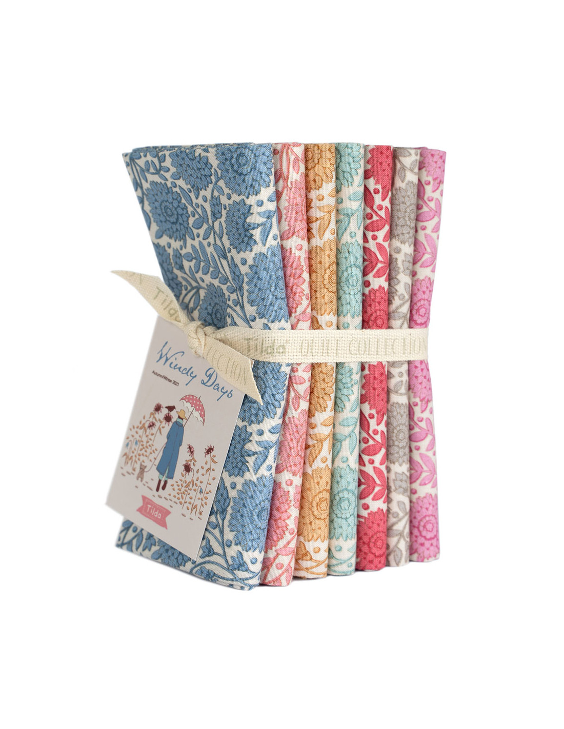 Tilda Windy Days Fat Quarter Bundle Aella Blenders, 7 Fat Quarter 50 x