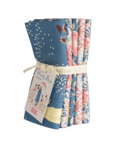 Tilda Windy Days Fat Quarter Bundle Blue, 5 Fat Quarter 50 x 55 cm - Blu Tilda Fabrics - 1