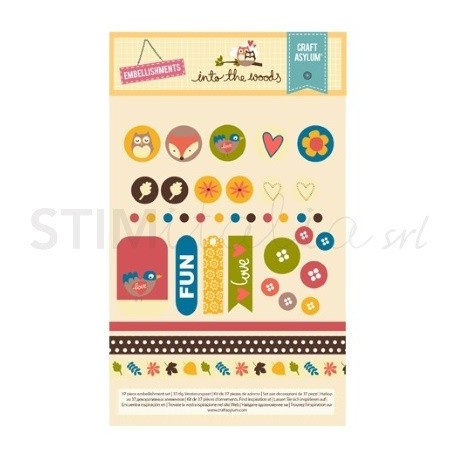 Embellishments Set 37pcs - Into the Woods Creative Rox - 1
