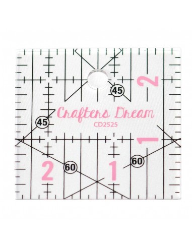 Righello Patchwork 2,5 x 2,5 pollici - Crafters Dream Crafters Dream - 1