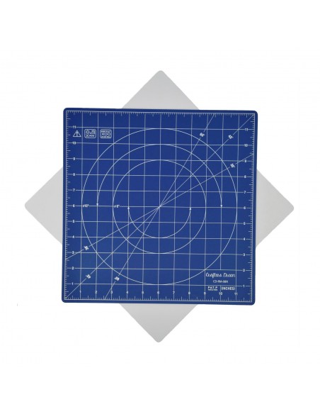 Piano di Taglio Rotante 12 x 12 pollici, Blu - Crafters Dream Crafters Dream - 2