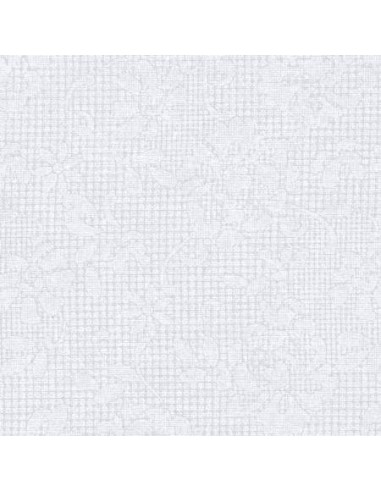 Basic Palette, Tessuto per Retro Bianco Tono su Tono Fiori su Pois Stim Italia srl - 1