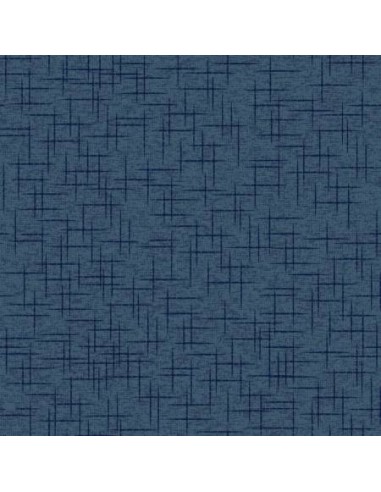 Maywood Studio Kimberbell Designs Navy Linen, Tessuto per Retro Quilt Blu Effetto Lino Stim Italia srl - 1