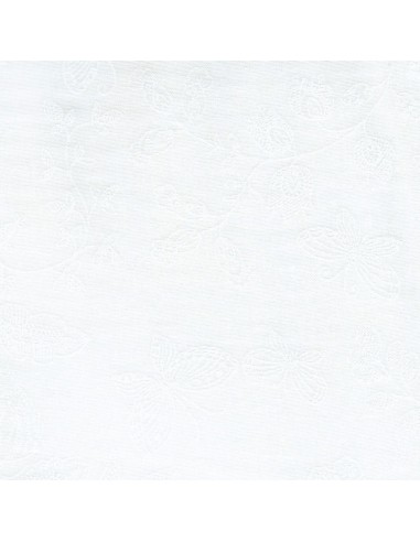 Basic Palette, Tessuto Retro Quilt Bianco con Fiori e Farfalle Tono su Tono Stim Italia srl - 1