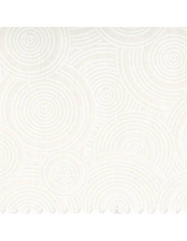 Basic Palette 108, Tessuto per Retro Quilt Bianco Latte con Cerchi Tono su Tono Stim Italia srl - 1