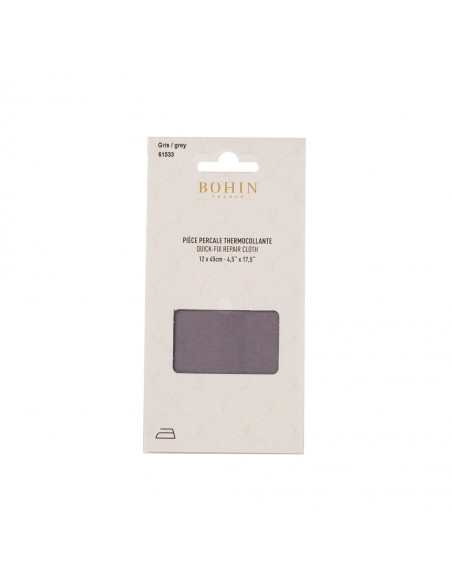 Bohin, Cotone Percalle da Rammendo Termoadesivo Colore Grigio Bohin - 1