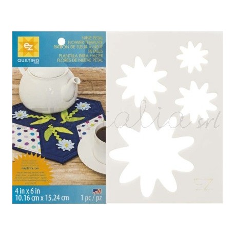 Ez Quilting - Sagoma in Plastica flessibile Fiore a 9 Petali EZ Quilting - 1