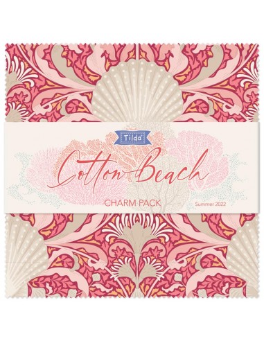 Tilda Cotton Beach Charm Pack Bundle, 40 quadrati 12.5 x 12.5 cm, collezione intera (2 cad) Tilda Fabrics - 1