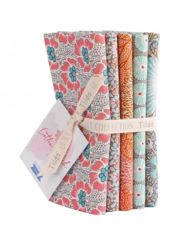 Tilda Cotton Beach Fat Quarter Bundle Seamist, 5 fq 50 x 55 cm, Nebbia di Mare Tilda Fabrics - 1