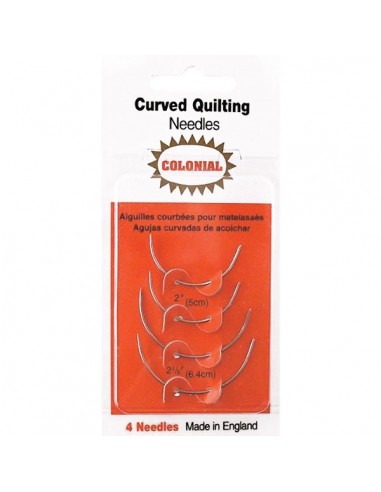Aghi Curvi per Cucito - 2 da 5 cm e 2 da 6.4 cm Colonial Needle - 1