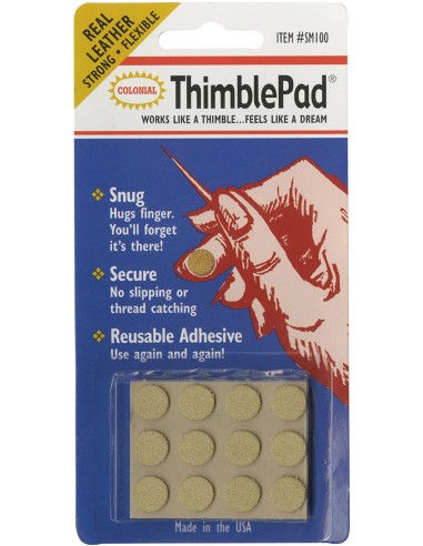 Thimble Pad - 12 Salvadita per cucito in pelle Colonial Needle - 1