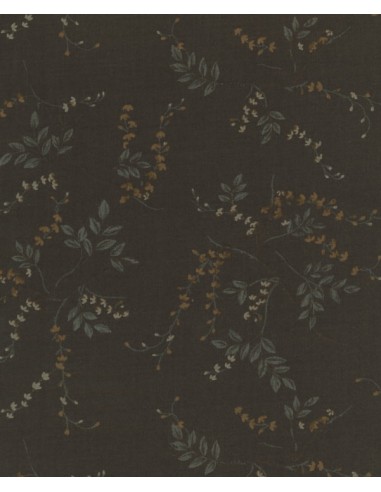 27th Centenary Collection by Yoko Saito, Tessuto Marrone con Piccoli Fiori Sojitz - 1