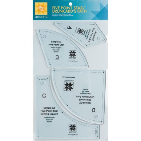 Ez Quilting Five Point Star/Drunkards Path - Squadre Patchwork EZ Quilting - 1