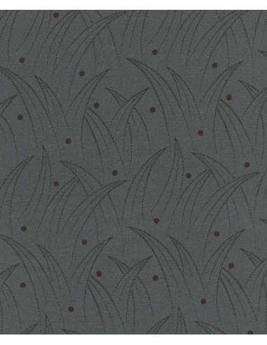 27th Centenary Collection by Yoko Saito, Tessuto Blu con Disegno Fili Erba Sojitz - 1