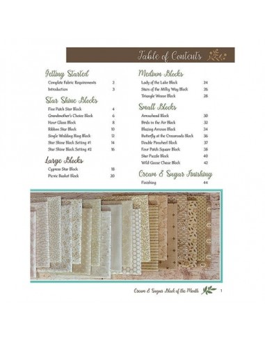 It's Sew Emma, Cream & Sugar Block of the Month Book