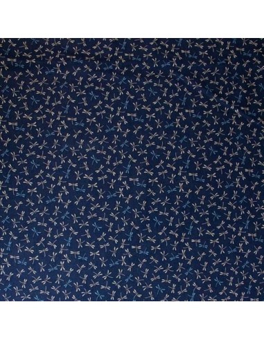 Tessuto Giapponese Blue con Libellule - Sevenberry Sojitz Fashion - 1
