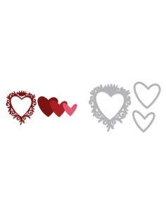 Framelits Die Set 3PK - Frame, Heart w/Crown by Pete Hughes Ellison - 1
