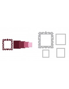 Framelits Die Set 4PK - Frame, Square w/Ornate Edges by Pete Hughes Ellison - 1